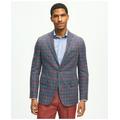 Brooks Brothers Men's Classic Fit 1818 Plaid Hopsack Sport Coat In Linen-Wool Blend | Size 44 Regular