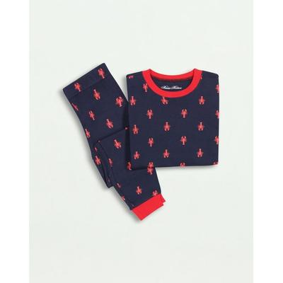 Brooks Brothers Boys Cotton Printed Pajama Set | Navy | Size 10