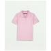 Brooks Brothers Girls Cotton Pique Polo Shirt | Light Pink | Size 10
