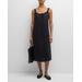 Sleeveless Scoop-neck Organic Cotton Midi Dress