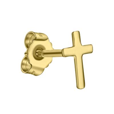 Single-Ohrstecker FIRETTI "Schmuck Geschenk Gold 333 Ohrschmuck einzeln Kreuz", gold (gelbgoldfarben), Ohrringe, Damen, Gelbgold 333 Image