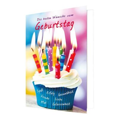 LUMA KARTENEDITION Geburtstagskarte »Die besten Wünsche zum Geburstag Muffin«, 11.5x17.5 cm Image