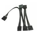 Anvazise 4Pin 1 to 5 IDE SATA 15Pin Hard Drive Power Supply Splitter Cable Cord for PC