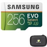 For TCL ION Z/X - 256GB Memory Card w Carry Case Samsung Evo High Speed MicroSD Class 10 MicroSDXC Hard Cover