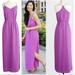 J. Crew Dresses | J Crew Maxi Dress Fuchsia Pink Purple Racerback Sleeveless Side Slit 8 Petite | Color: Pink/Purple | Size: 8p