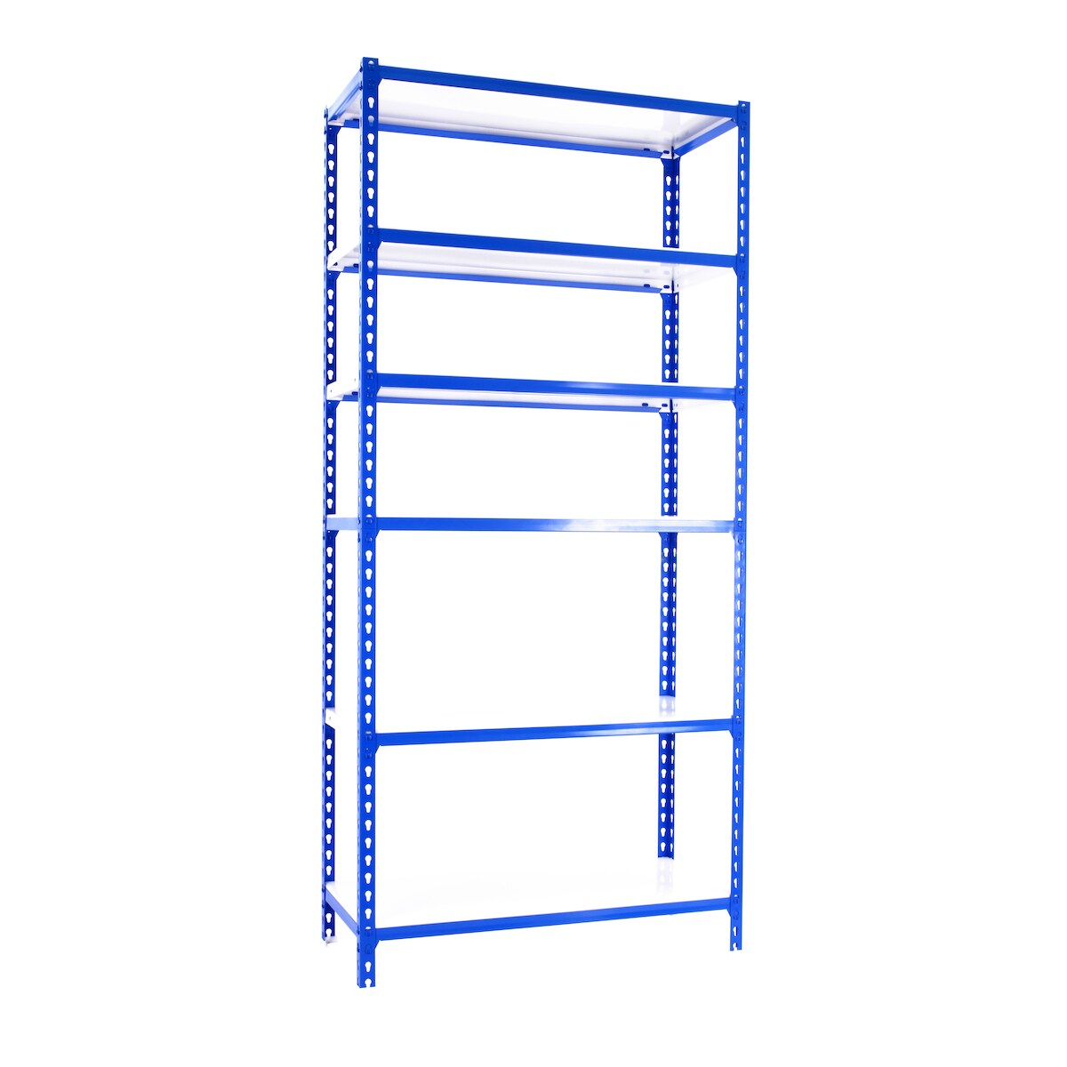 SimonRack Simonclick schraubenloses Metallregal 6 Böden. Farbe BLAU/WEISS 2500x800x500 mm Image