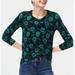 J. Crew Sweaters | J. Crew Poppy Print Teddie Crewneck Sweater Floral Print Pullover Sweater Sz S | Color: Blue/Green | Size: S