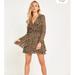 Free People Dresses | Free People Frenchie Leopard Print Wrap Dress | Color: Black/Tan | Size: M