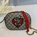 Gucci Bags | Gucci Gg Supreme Monogram Kingsnake Heart Embroidered Mini Chain Shoulder Bag | Color: Cream/Red | Size: Os