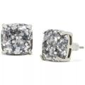 Kate Spade Jewelry | Kate Spade Silver Glitter Small Square Stud Earrings/Nwt | Color: Silver | Size: Os