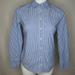 J. Crew Tops | J. Crew Blue Classic Stripe Slim Stretch Perfect Shirt Blouse Women's 2 | Color: Blue/White | Size: 2