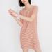 Madewell Dresses | Madewell Jersey Cotton Striped T-Shirt Dress Medium | Color: Cream/Red | Size: M