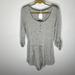 American Eagle Outfitters Pants & Jumpsuits | American Eagle Outfitters Grey Jersey Knit Button Detail Long Sleeve Romper Med | Color: Gray | Size: M