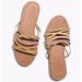 Madewell Shoes | Madewell Kathryn Espadrille Leather Strappy Slides Sandals Colorblock Snakeprint | Color: Cream/Tan | Size: 11