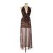 Audrey 3+1 Cocktail Dress Halter Sleeveless: Brown Dresses - Women's Size 11