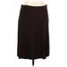 Grace Elements Casual Midi Skirt Long: Brown Solid Bottoms - Women's Size 14