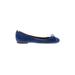 Lands' End Flats: Blue Solid Shoes - Women's Size 9 1/2 - Round Toe