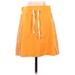 Wild Fable Casual A-Line Skirt Knee Length: Orange Solid Bottoms - Women's Size Medium