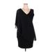 FASHION TO FIGURE Casual Dress - Party V-Neck Sleeveless: Black Print Dresses - Women's Size 2X Plus