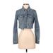 Lauren Conrad Denim Jacket: Mid-Length Blue Print Jackets & Outerwear - Women's Size X-Small