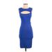 New York & Company Cocktail Dress - Bodycon: Blue Dresses - Women's Size Small