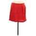 Banana Republic Factory Store Casual Mini Skirt Mini: Red Print Bottoms - Women's Size 10