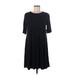Old Navy Casual Dress - A-Line Crew Neck Short sleeves: Black Print Dresses - New - Women's Size Medium