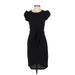 Shein Casual Dress - Sheath: Black Solid Dresses - Women's Size X-Small