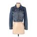 91 Cotton On Denim Jacket: Cropped Blue Print Jackets & Outerwear - Women's Size 2