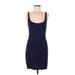 Tart Casual Dress - Sheath Scoop Neck Sleeveless: Blue Print Dresses - Women's Size Medium