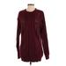 John & Jenn Casual Dress: Burgundy Dresses - Women's Size Small