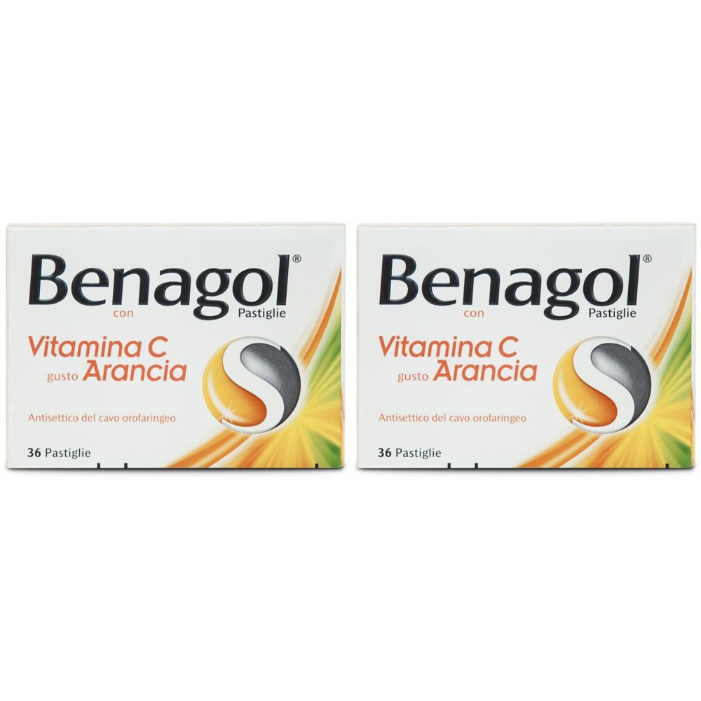 Benagol® Vitamina C Gusto Arancia Set da 2 2x36 pz Pastiglie