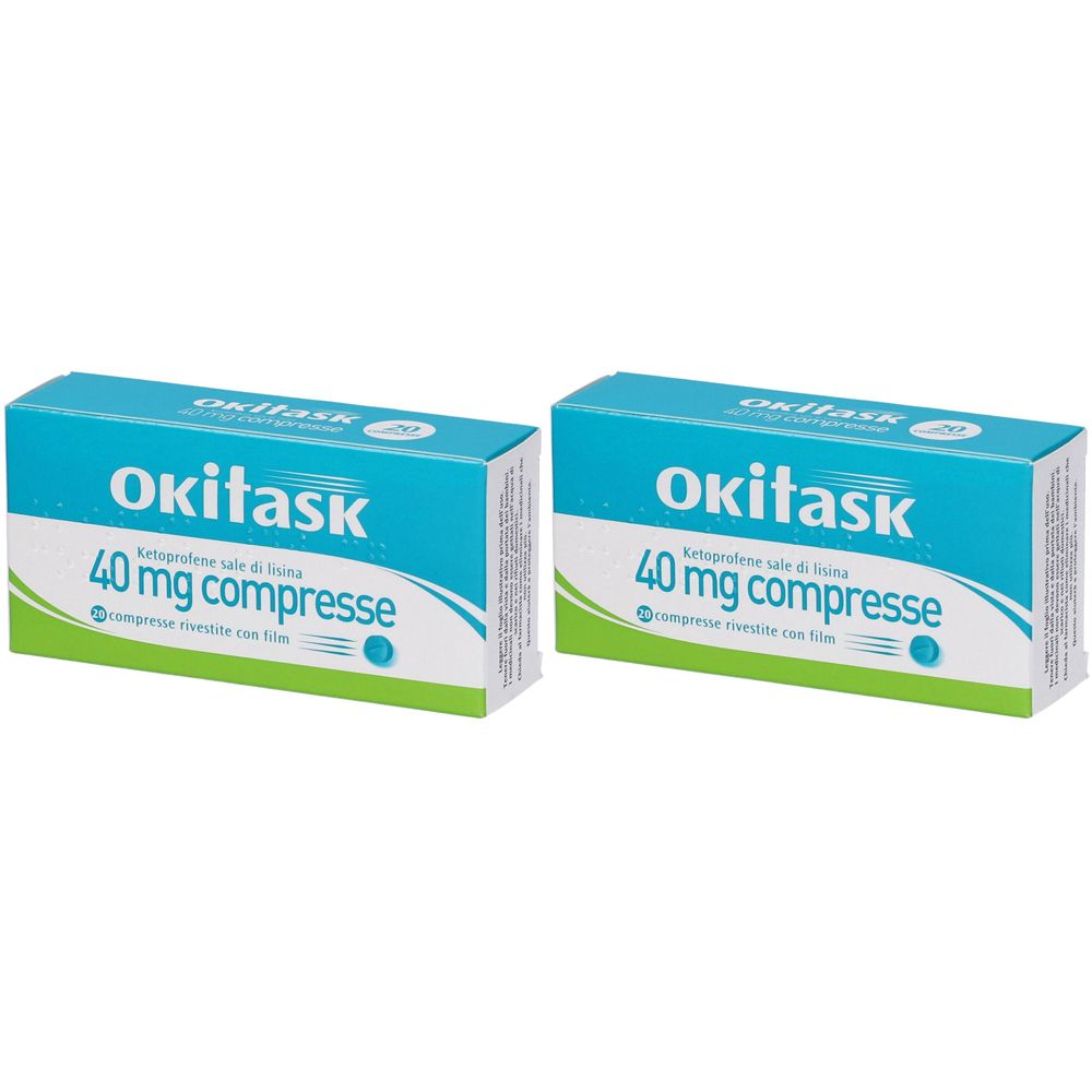 OKITASK 40 mg compresse rivestite Set da 2 2x20 pz Compresse con film