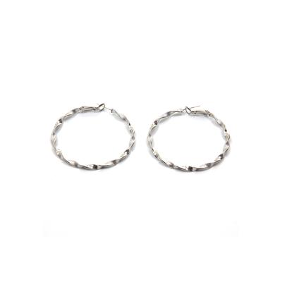 Paar Creolen FIRETTI "Ohrschmuck Blatt hängend lang", silber (silberfarben), Ohrringe, Damen, Metall Image