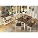 Signature Design by Ashley Whitesburg Brown / Cottage White 6-Piece Dining Package