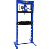 20 Ton Hydraulic Shop Floor Press, Steel H-Frame Shop Press with Press Plates Adjustable Working Table, Floor Stand Jack