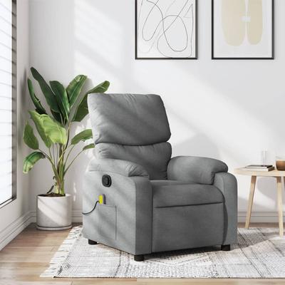 vidaXL Massage Recliner Chair Wingback Reclining Armchair for Elderly Fabric