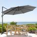 BONOSUKI 11FT Cantilever Patio Umbrella 360 Rotation Angle Adjustment