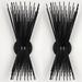 Pair of Spiked Wall Lights, Black Wall Sconces Gothic Scifi Modern Style (Set of 2) - N/A