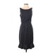 Tea/F Casual Dress - Sheath Boatneck Sleeveless: Black Print Dresses - Women's Size Small