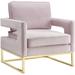 Armchair - Everly Quinn 33 inches Wide Velvet Armchair Velvet in Pink | Wayfair A37854D726E94C35863A678046B3874E