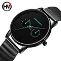 Montres de luxe pour hommes petit cadran multifonction maille en acier inoxydable Style INS