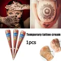 Pâte de tatouage henné indien brun Mehndi cône dessin temporaire galets de tatouage maquillage