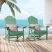 Sand & Stable™ Wesley Set Of 2 Faux Wood Adirondack Chair Weather Resistant For Patio Garden, Backyard, Porches And Indoors in Green | Wayfair