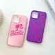 Coque de téléphone B-Barbies rose cool pour iPhone 13 12 11 15 14 Pro Max Plus bordure