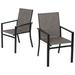 Red Barrel Studio® Claubert Patio Dining Armchair Sling, Steel in Gray | 35.8 H x 21.7 W x 23.2 D in | Wayfair 2C44C90543234856AF59BFEDDCC84675