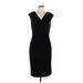 Lauren by Ralph Lauren Casual Dress - Sheath Cowl Neck Sleeveless: Black Print Dresses - Women's Size 12
