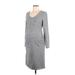 Old Navy - Maternity Casual Dress - Sweater Dress: Gray Marled Dresses - Women's Size Large