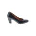 Sofft Heels: Pumps Chunky Heel Classic Black Solid Shoes - Women's Size 7 - Round Toe