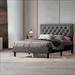 Red Barrel Studio® Ulan Wingback Bed Upholstered/Linen in Gray | 39.8 H x 54.3 W x 76.4 D in | Wayfair 7433A97D5D3F436EB26620856AC8D161